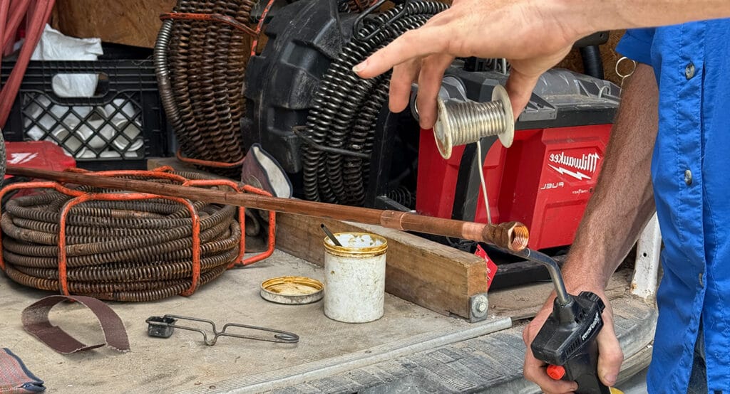 soldering copper pipe